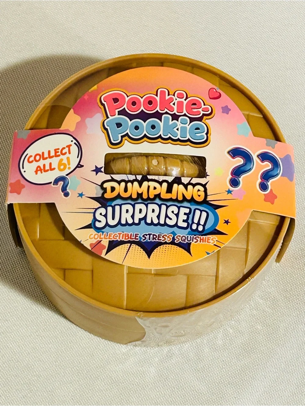 NEW Pookie Pookie Dumpling Surprise!! Collectible Stress Squishy - Yellow